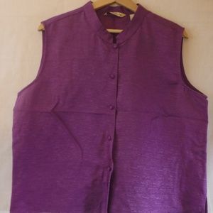 French Laundry Petite Purple Sleeveless Blouse